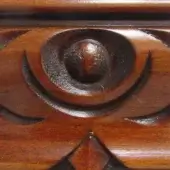 NP-Canaletto Walnut with Bronzed Varnish Details